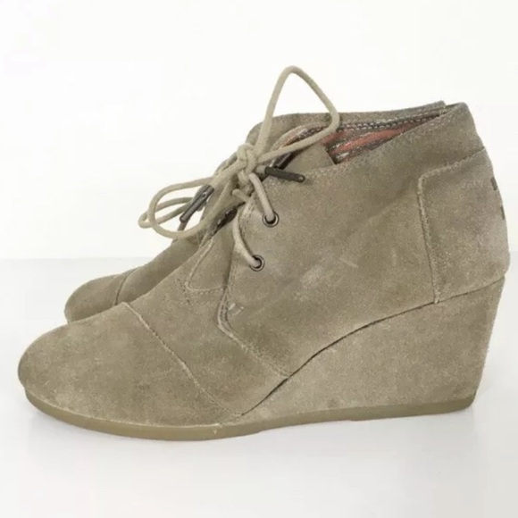 Toms Kala Suede Lace Up Lace Booties - Picture 1 of 3
